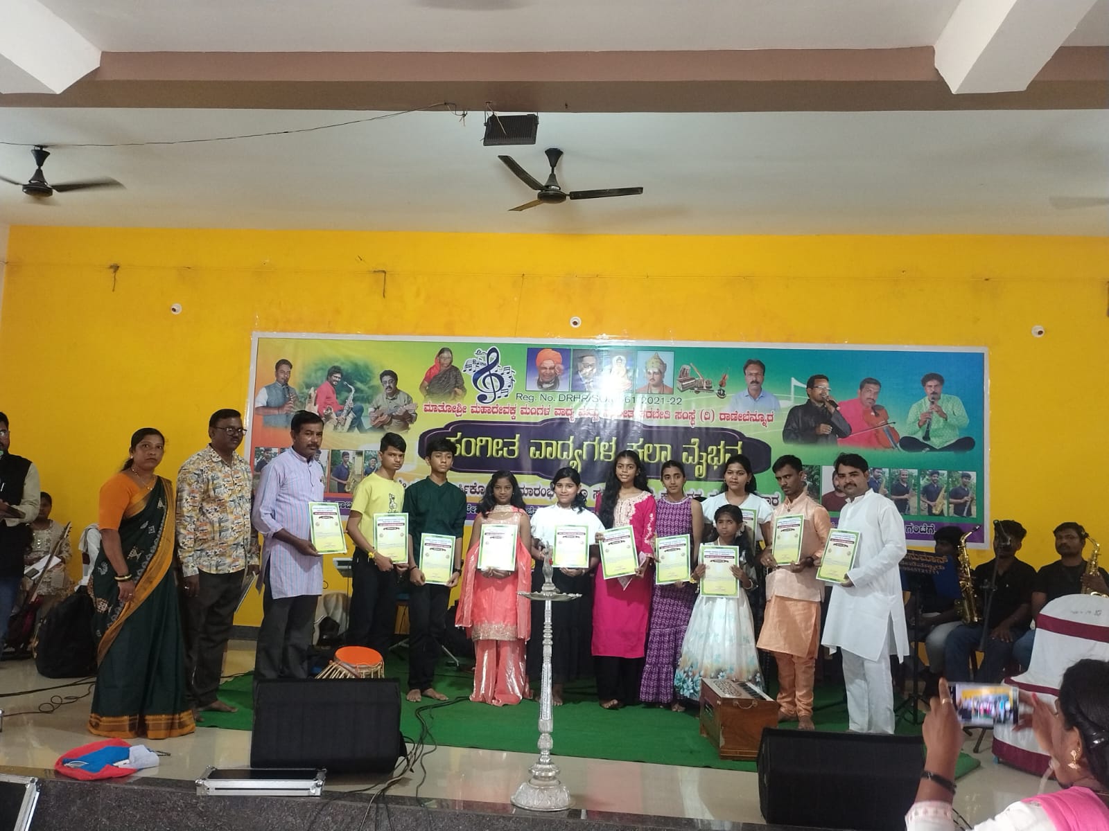 Certificate distribution at an institute function